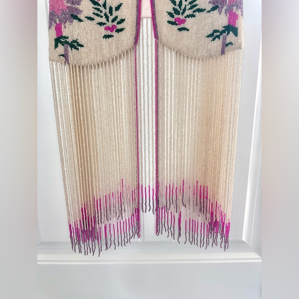 NWOT Free People x Agus Bendita Otis Vest - One Size Fully Beaded - Picture 5 of 11